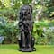 Glitzhome® 36.25" Oversized MGO Guardian Sitting Lion Garden Statue